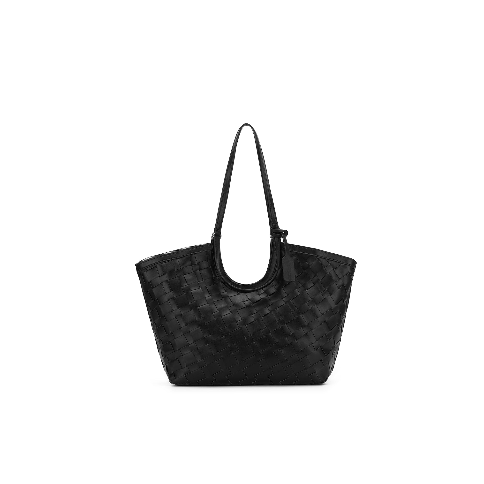 Solana Black 2 Piece Woven Handbag Tote
