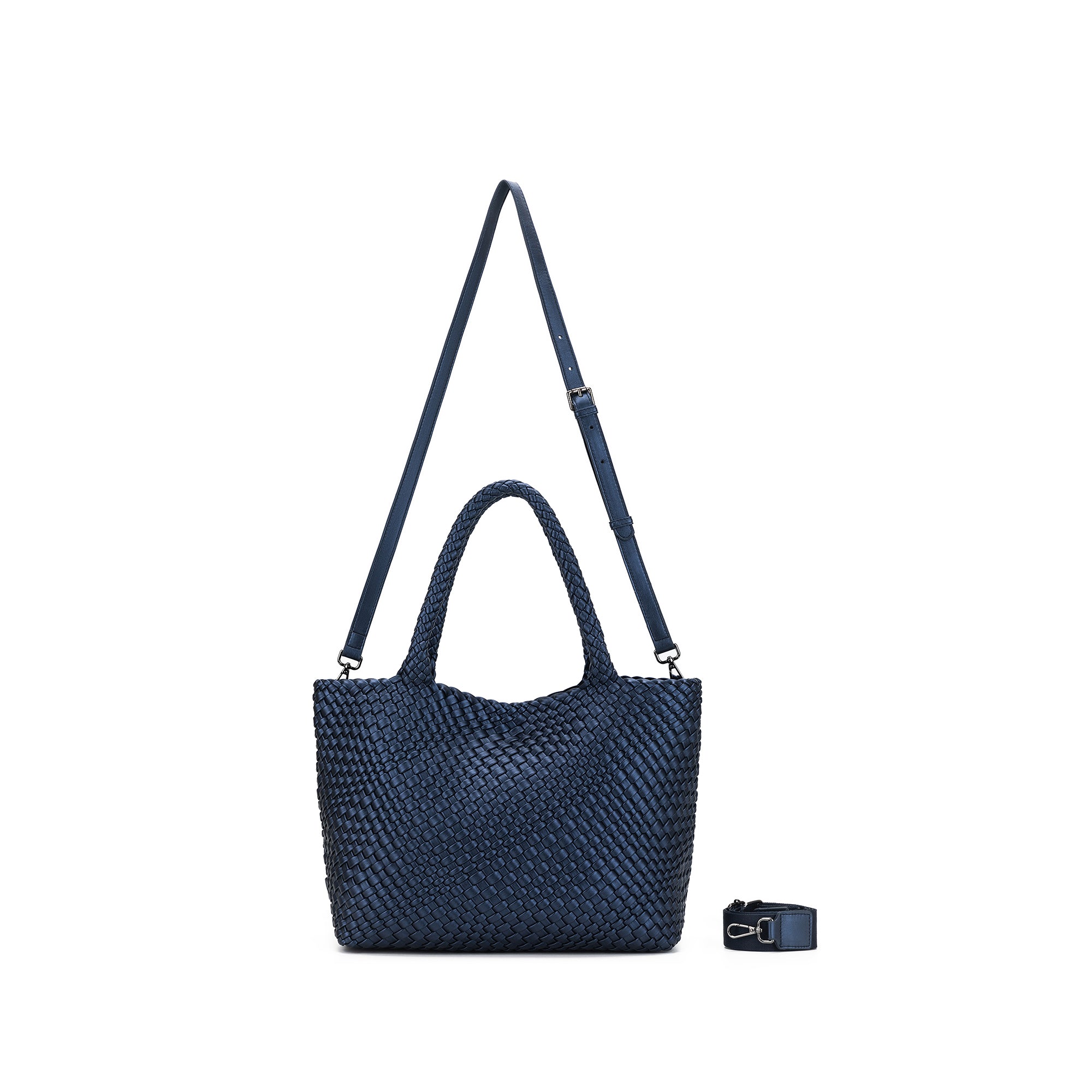 St Moritz Navy 2 Piece Woven Handbag
