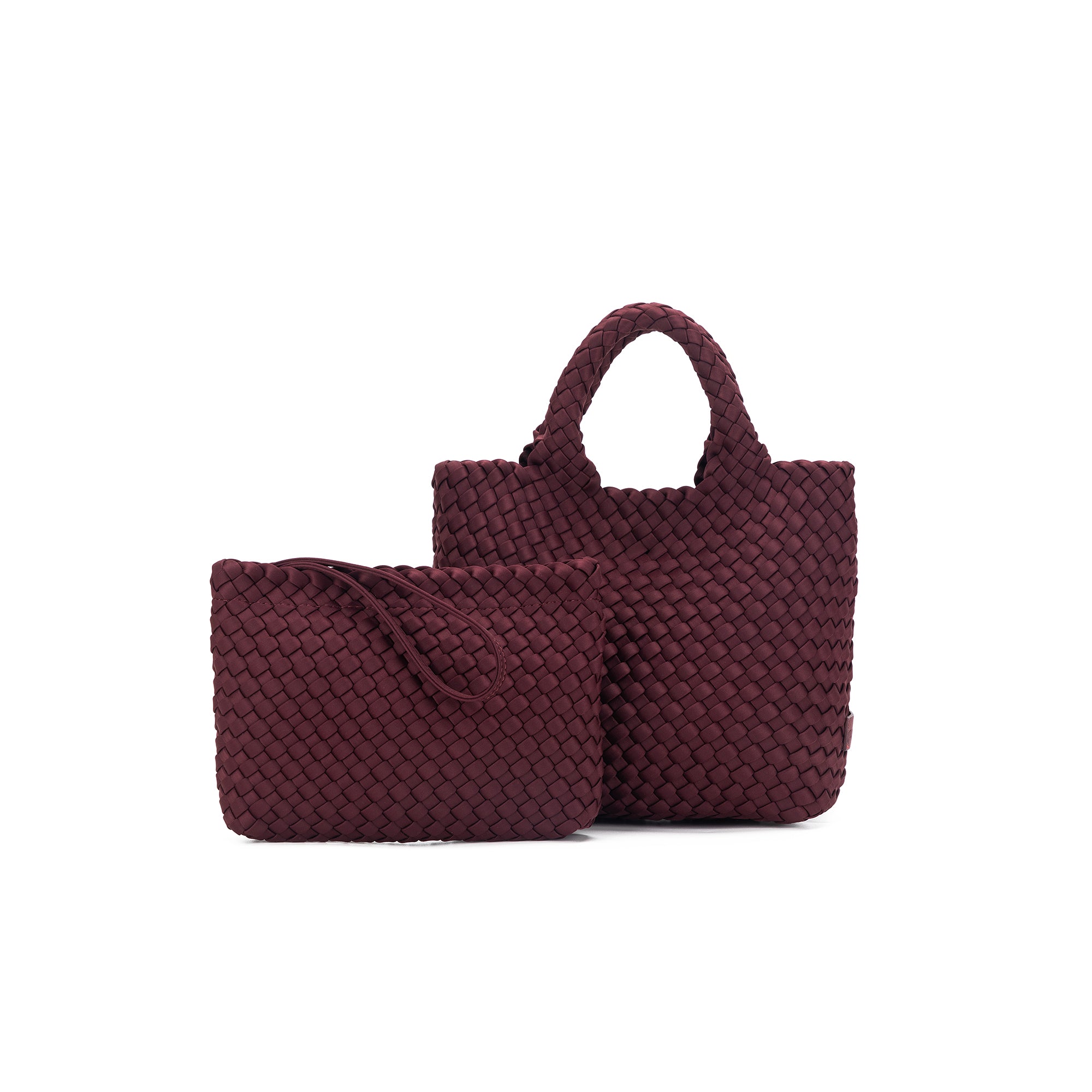 Riviera Burgundy 2 Piece Mini Tote Handbag