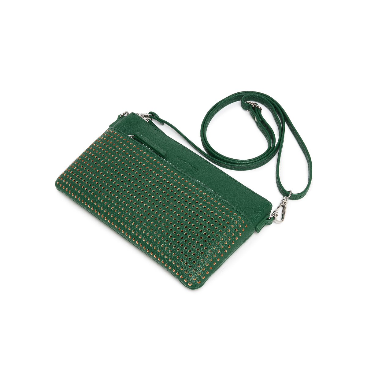 Milla Green Vegan Leather Crossbody & Clutch Bag