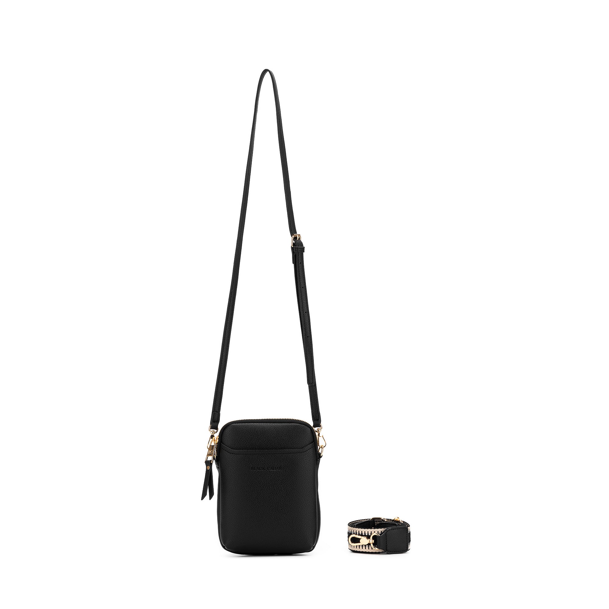 Mika Black Passport Phone Crossbody