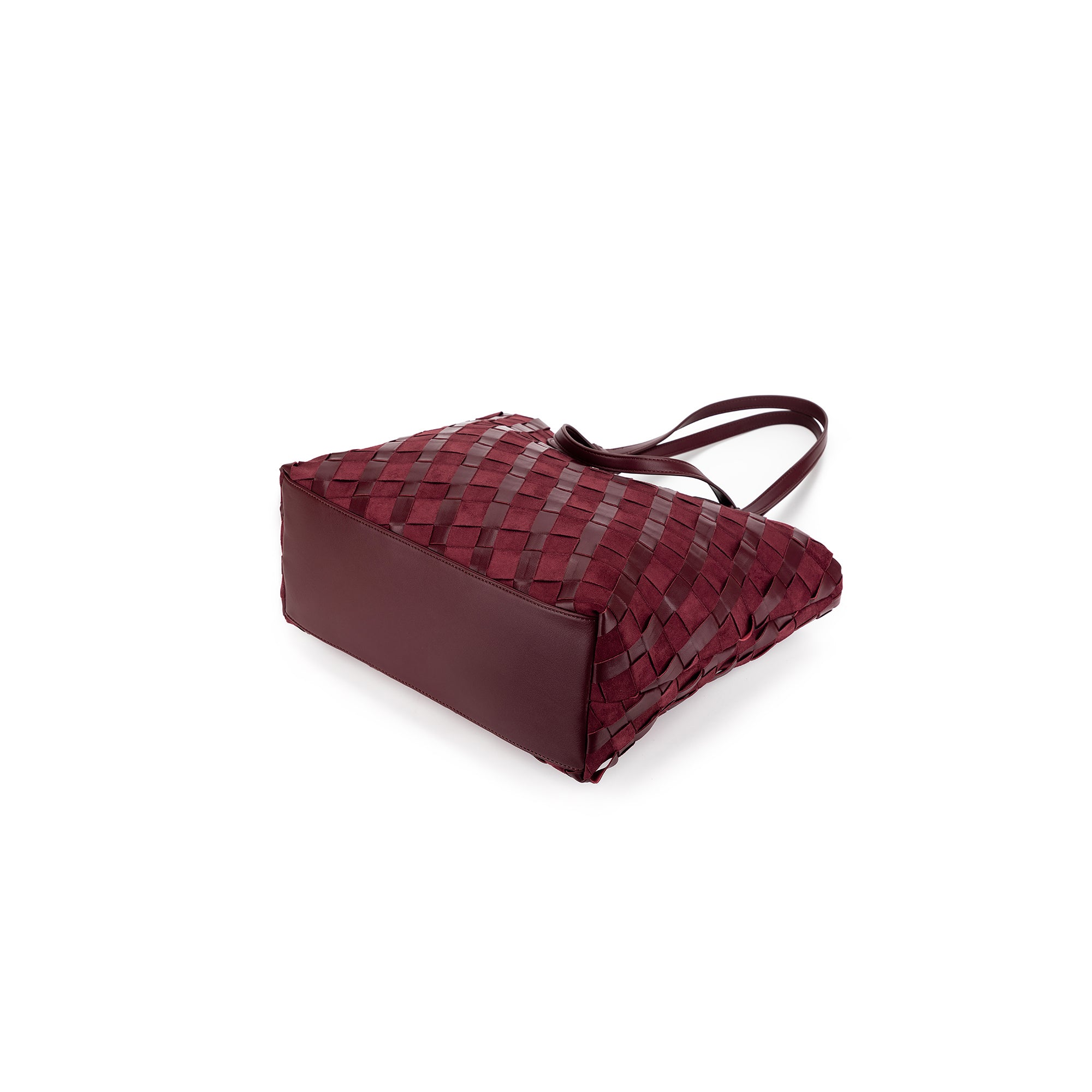 Lexington Burgundy 3 Piece Handwoven Handbag