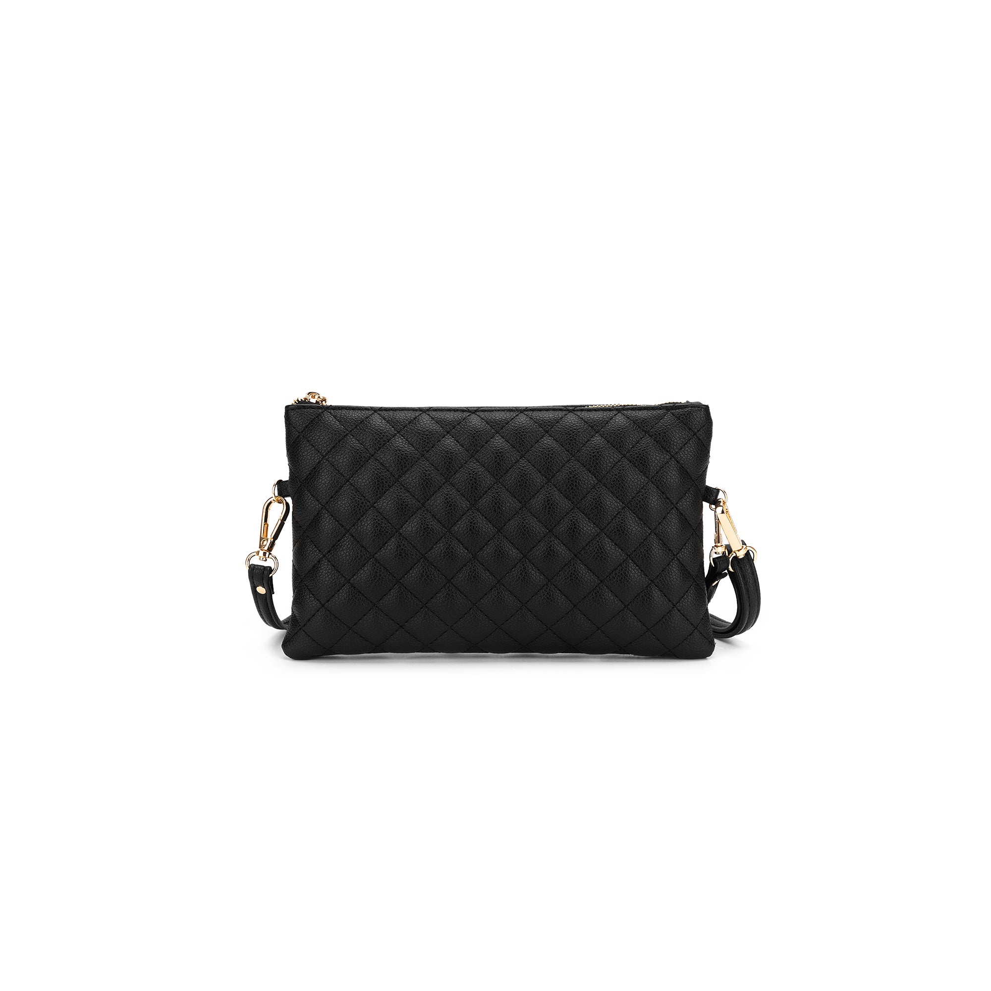 Odessa Black Quilted Crossbody Wristlet