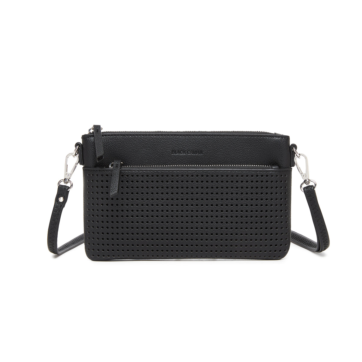 Milla Black Vegan Leather Crossbody & Clutch Bag