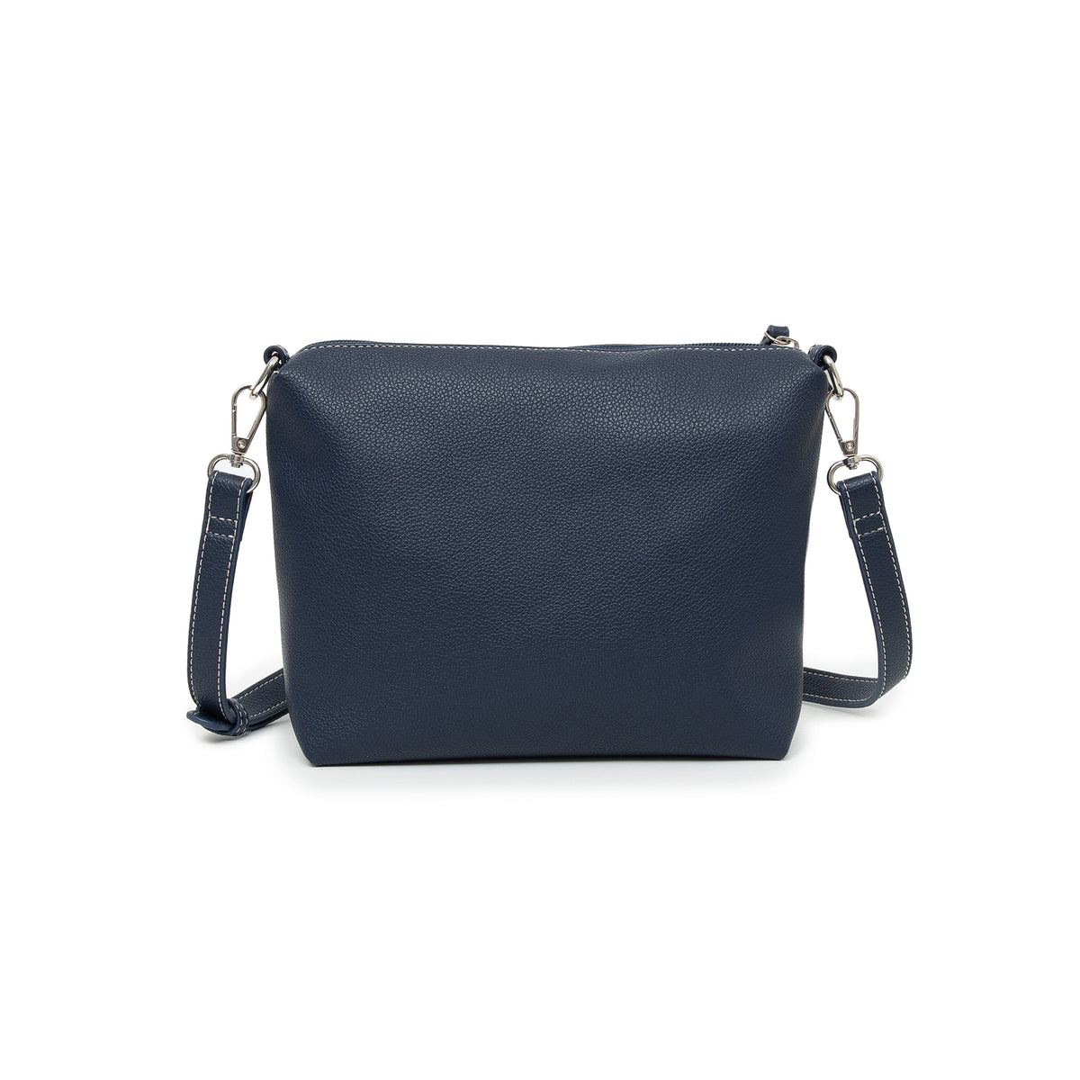 Aryana Navy Vegan Leather Shoulder & Crossbody Bag