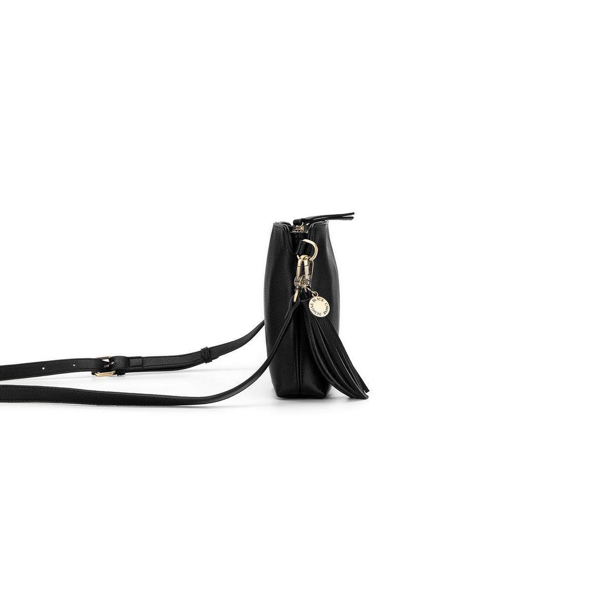 Callie Black 3 Compartment Crossbody Bag