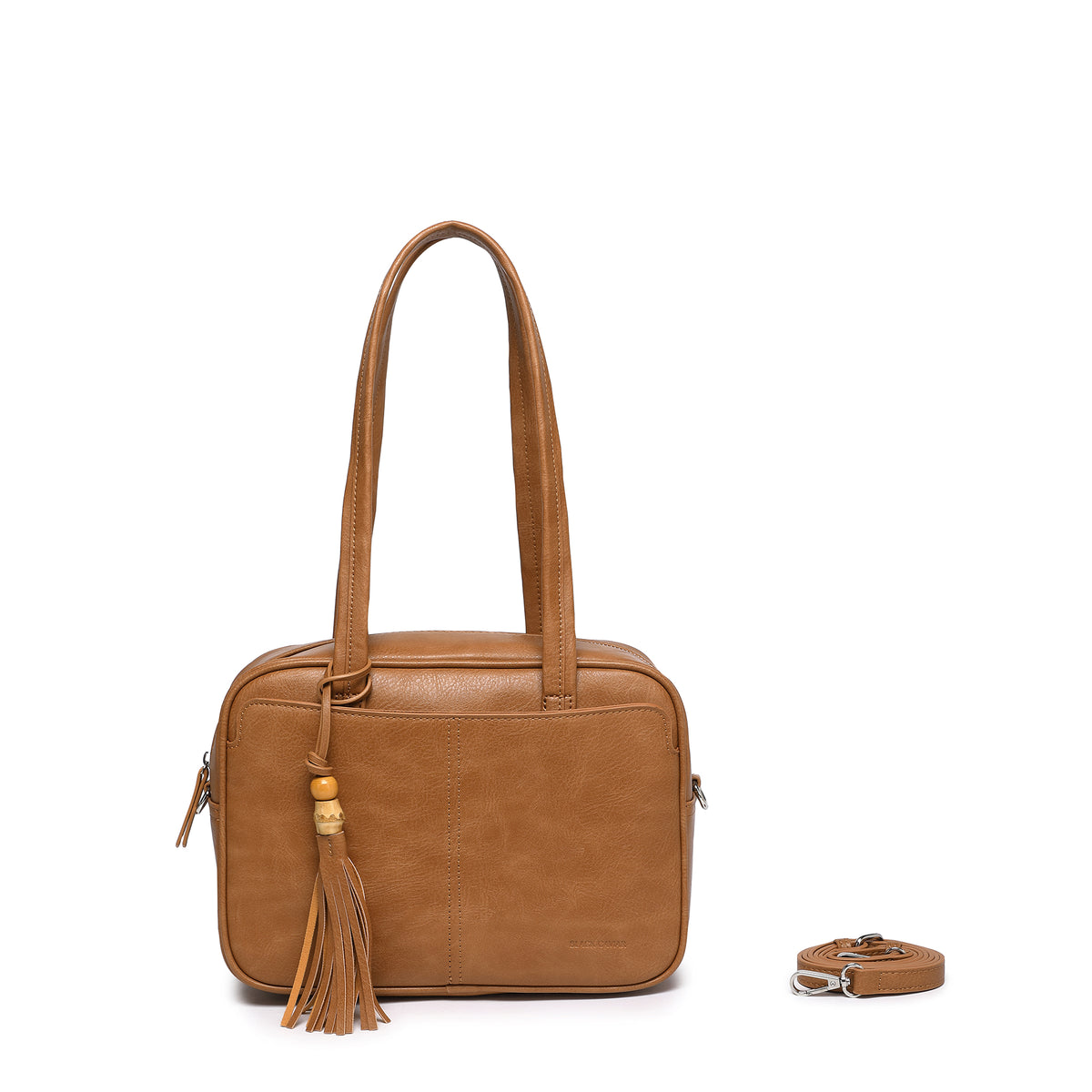Angelique Tan 2 Piece Bowler Handbag