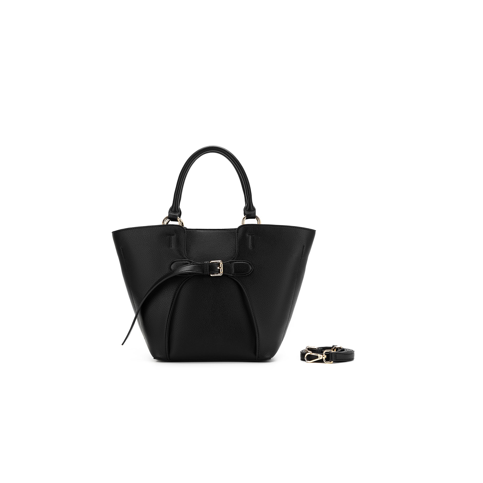 Clementine Black 2 Piece Handbag Tote