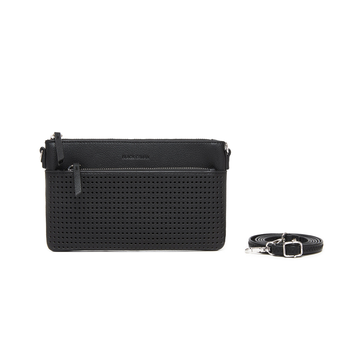 Milla Black Vegan Leather Crossbody & Clutch Bag