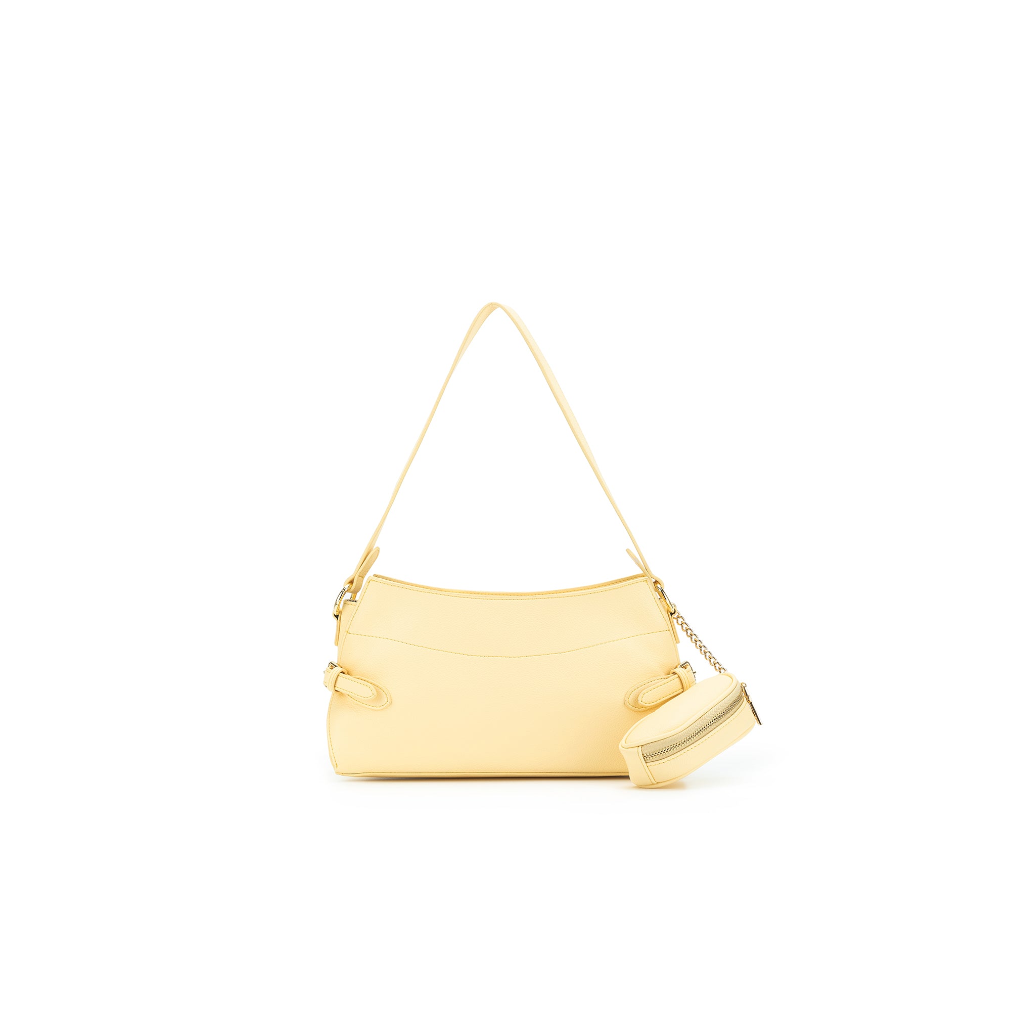 Messina Yellow Chiffon East West Shoulder Bag