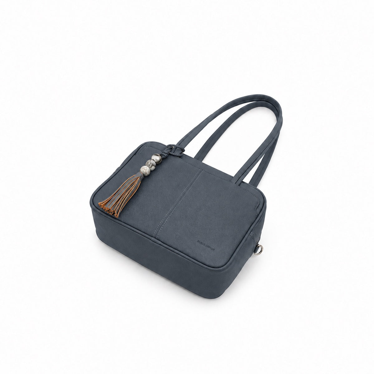 Angelique Gunmetal Blue 2 Piece Bowler Handbag