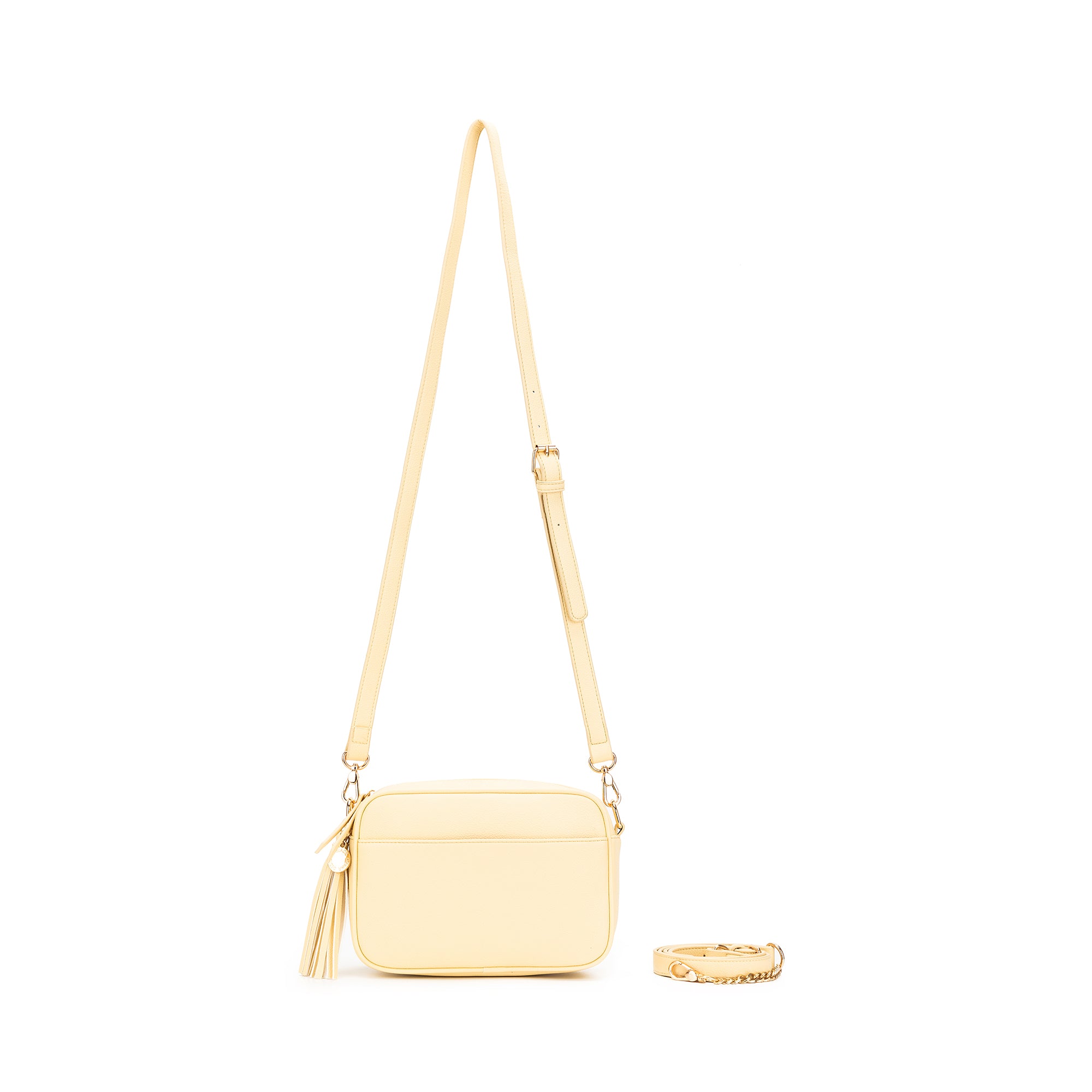 Indie Yellow Chiffon Crossbody Bag