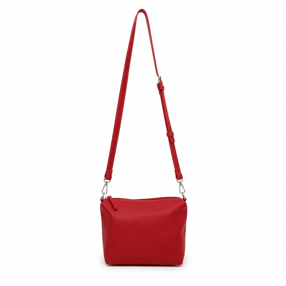 Aryana Red Vegan Leather Shoulder & Crossbody Bag