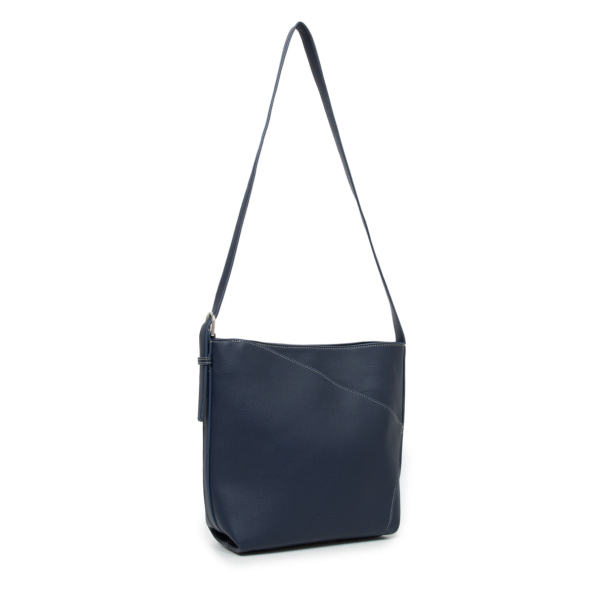 Aryana Navy Vegan Leather Shoulder & Crossbody Bag