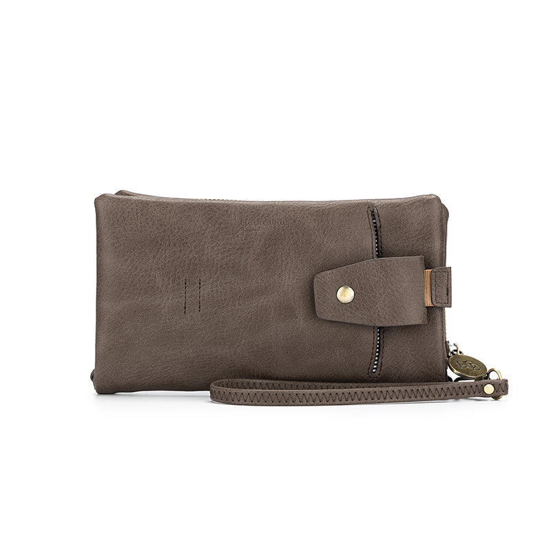 Sky Dark Taupe Crossbody Phone Wallet