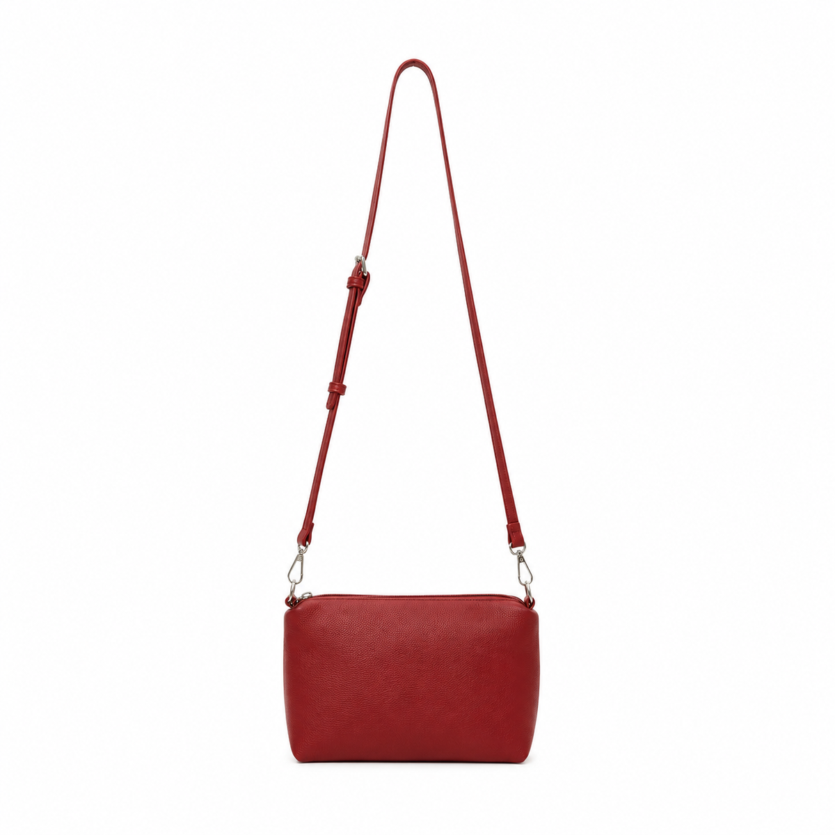 Isabel Red 3 Piece Perforated Handbag