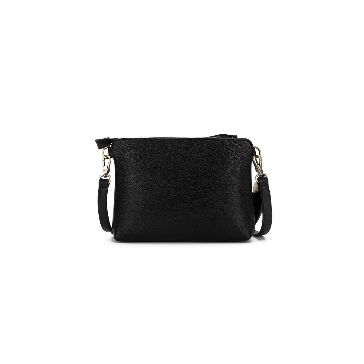 Callie Black 3 Compartment Crossbody Bag