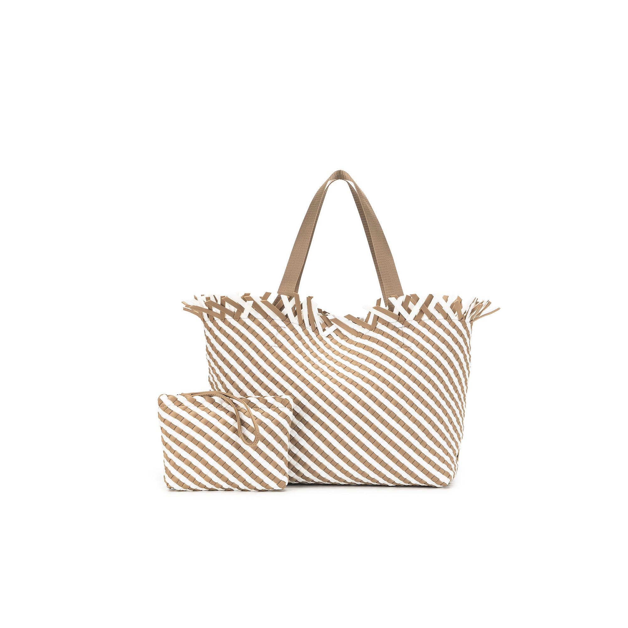 Bahama Biscuit Large 2 Piece Woven Tote