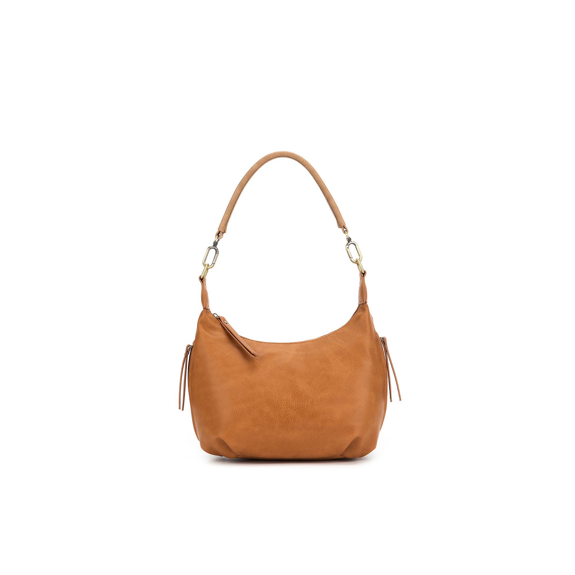 Carey Tan Vegan Leather Crossbody Bag