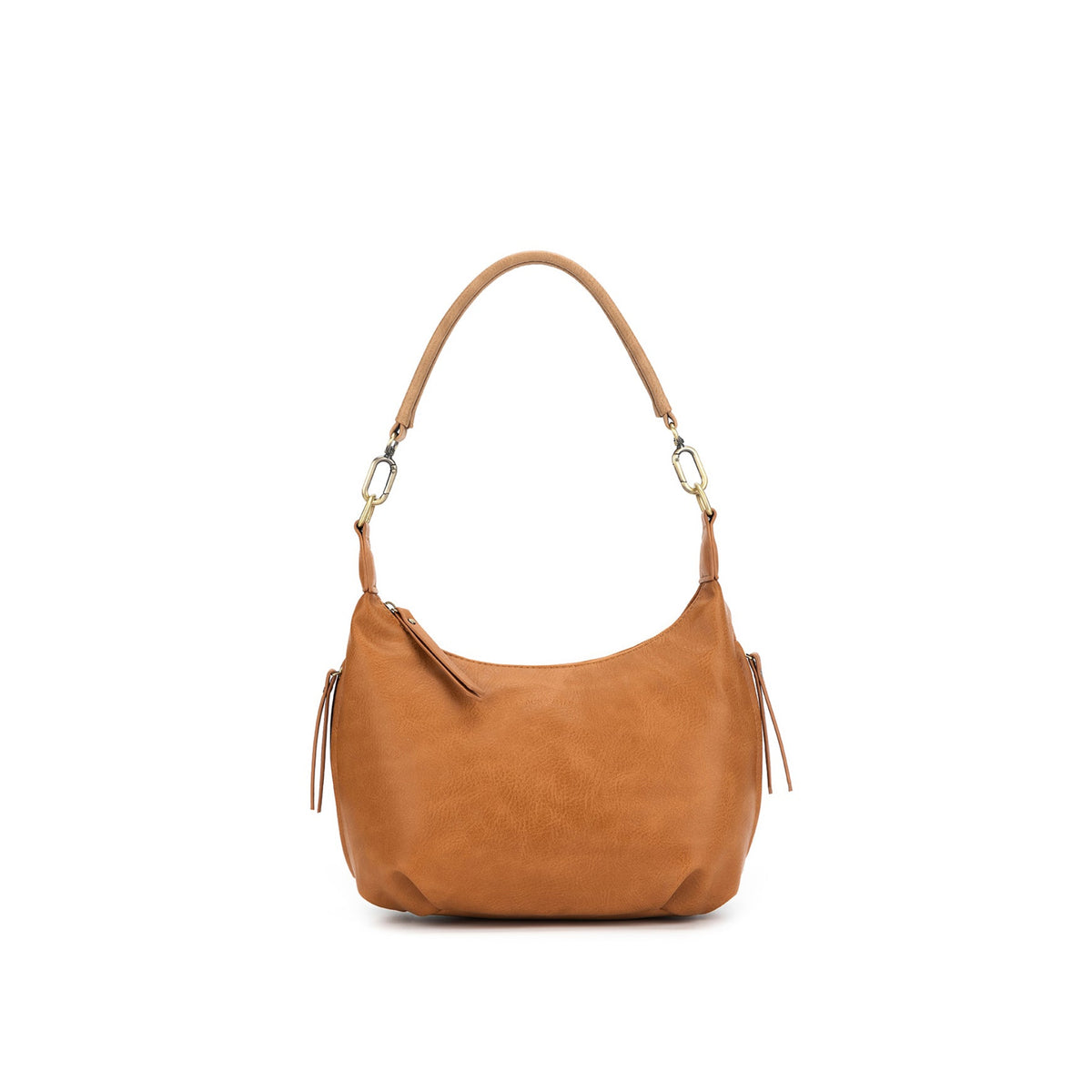 Carey Tan Vegan Leather Crossbody Bag