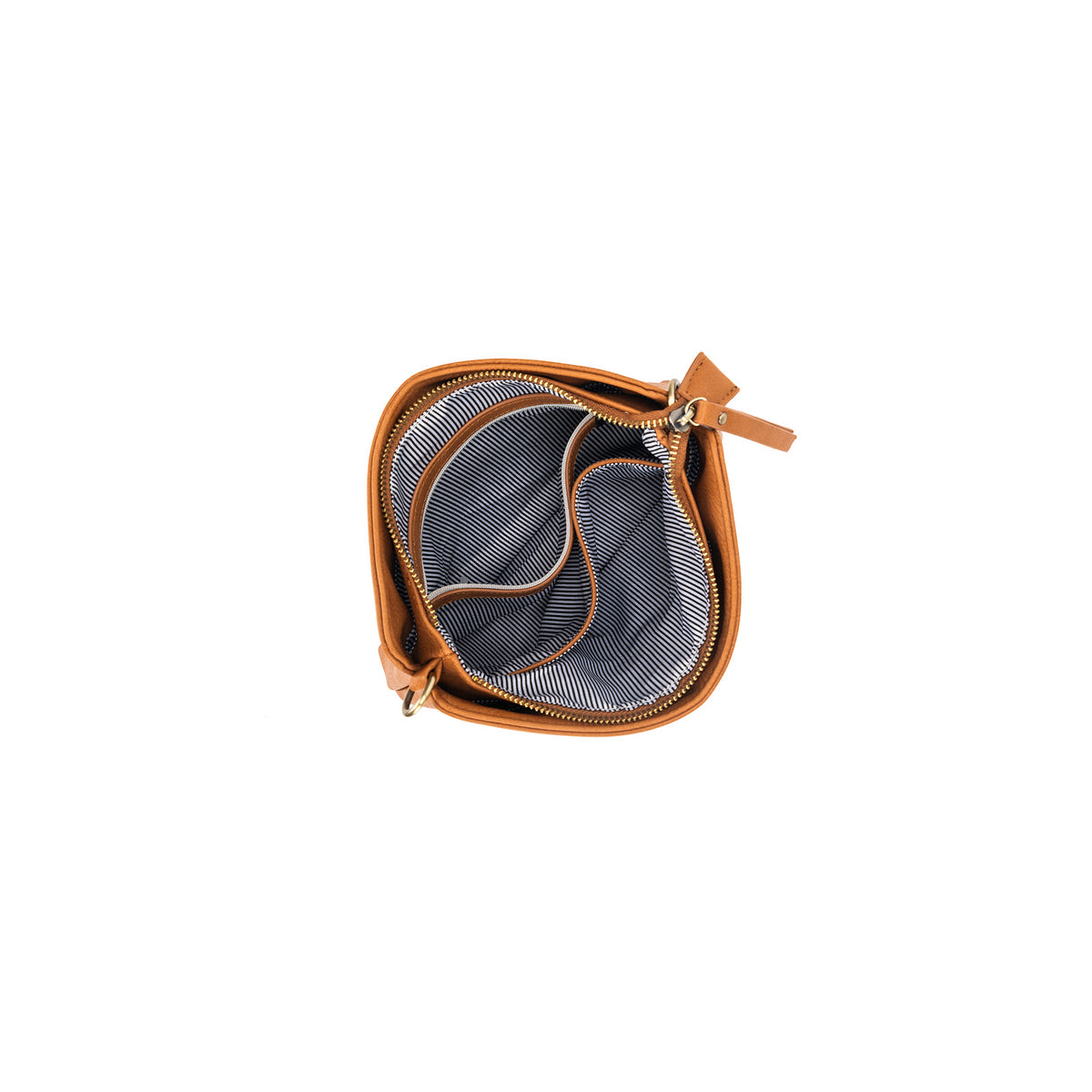 Callie Tan 3 Compartment Crossbody Bag