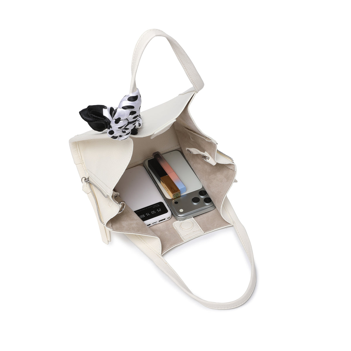 Brie White 2 Piece Handbag