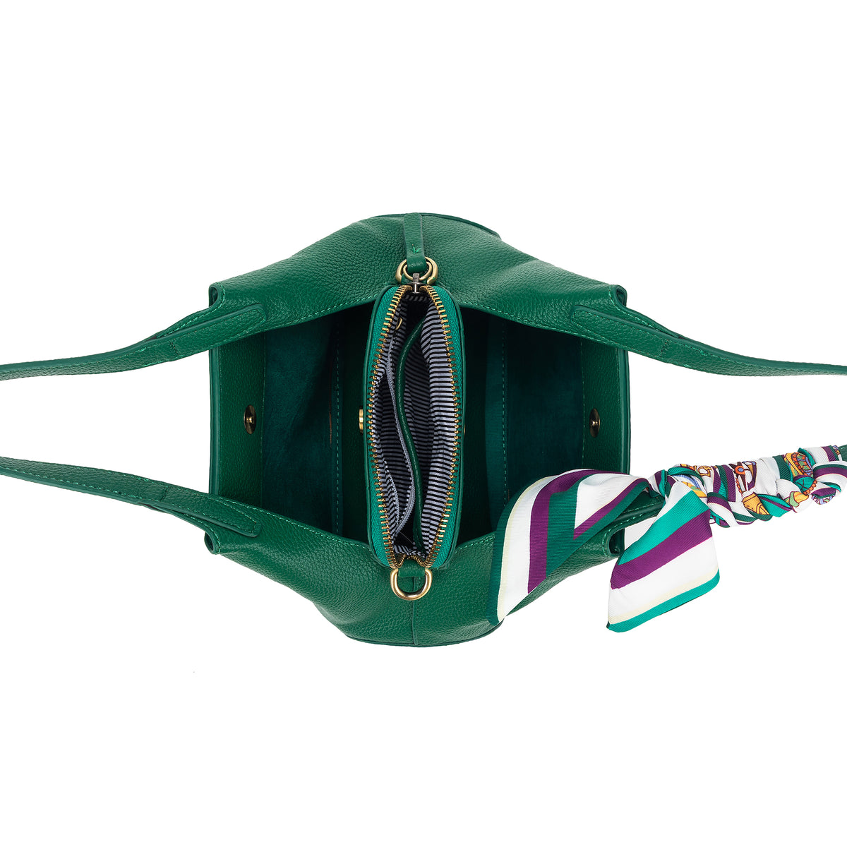 Mini Dune Green 2 Piece Vegan Leather Top Handle Handbag
