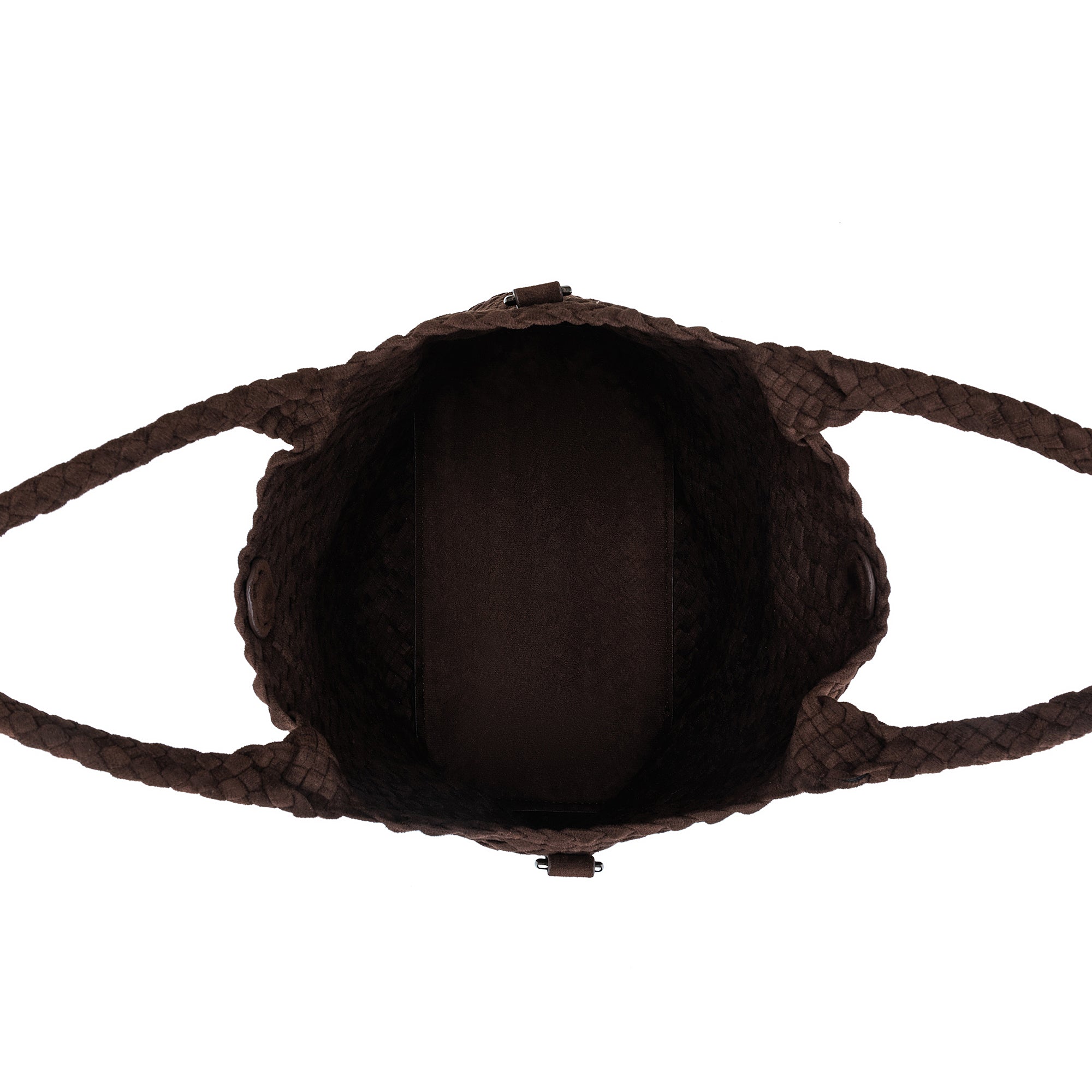 Arielle Chocolate 2 Piece Suedette Top Handle