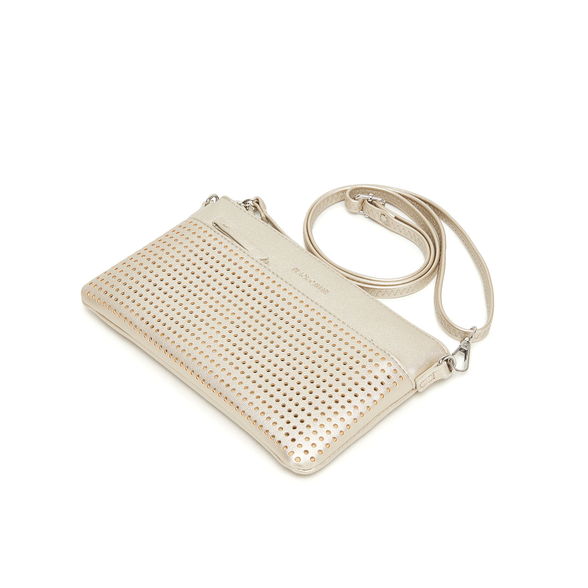 Milla Gold Vegan Leather Crossbody & Clutch Bag