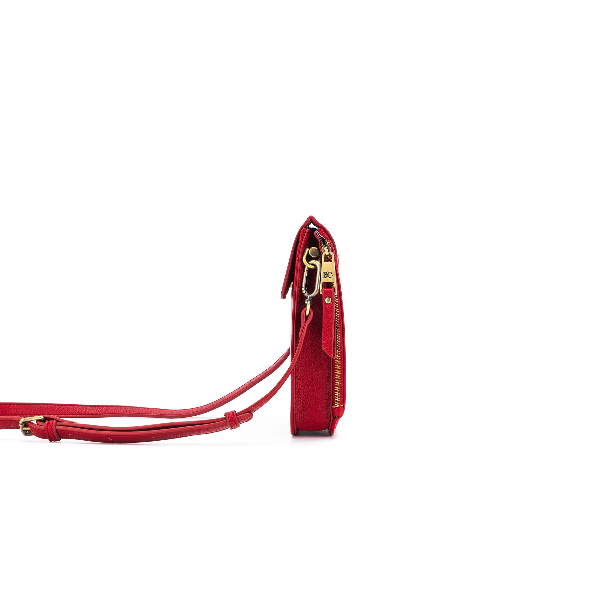 Lou Lou Deep Red Phone Crossbody Wallet