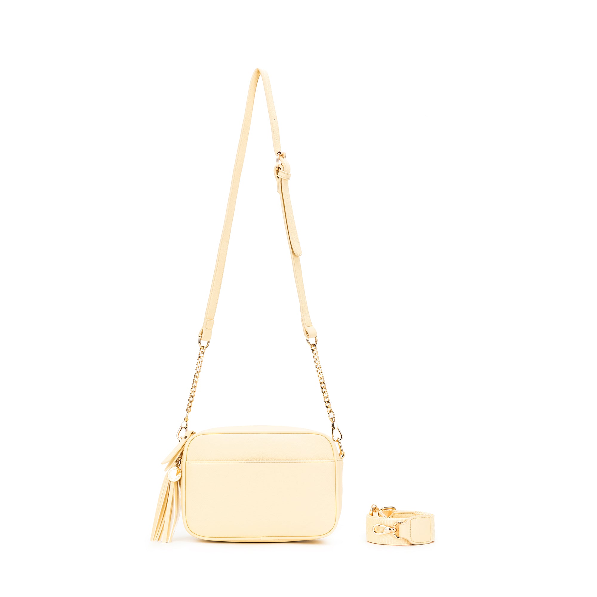 Indie Yellow Chiffon Crossbody Bag