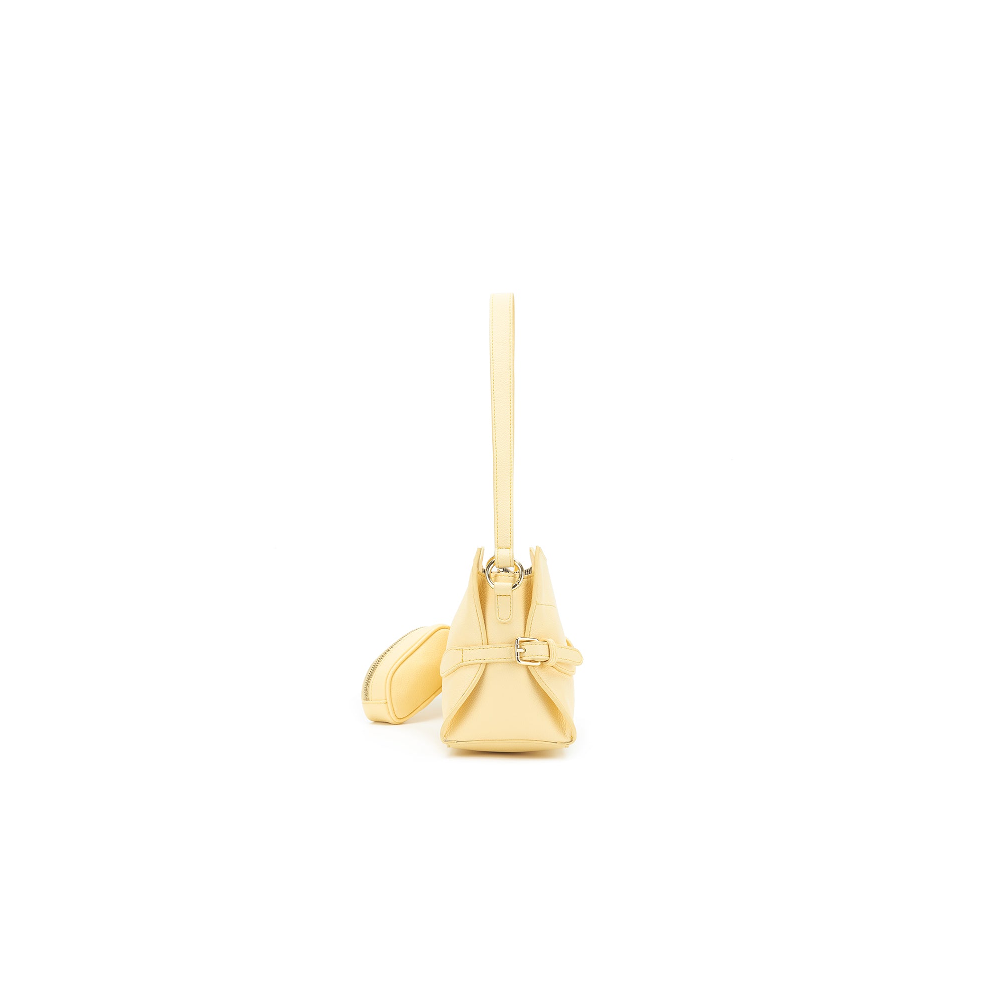 Messina Yellow Chiffon East West Shoulder Bag