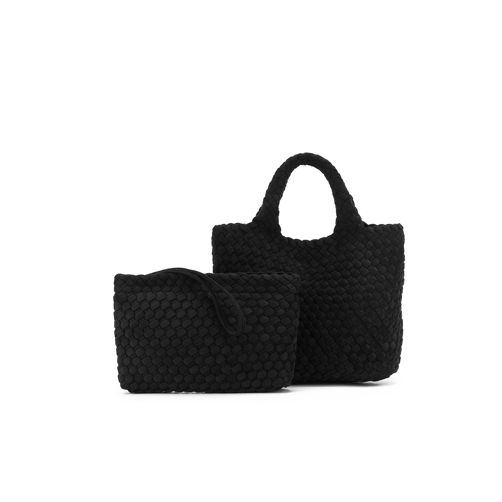 Cherie Black 2 Piece Suedette Mini Handbag