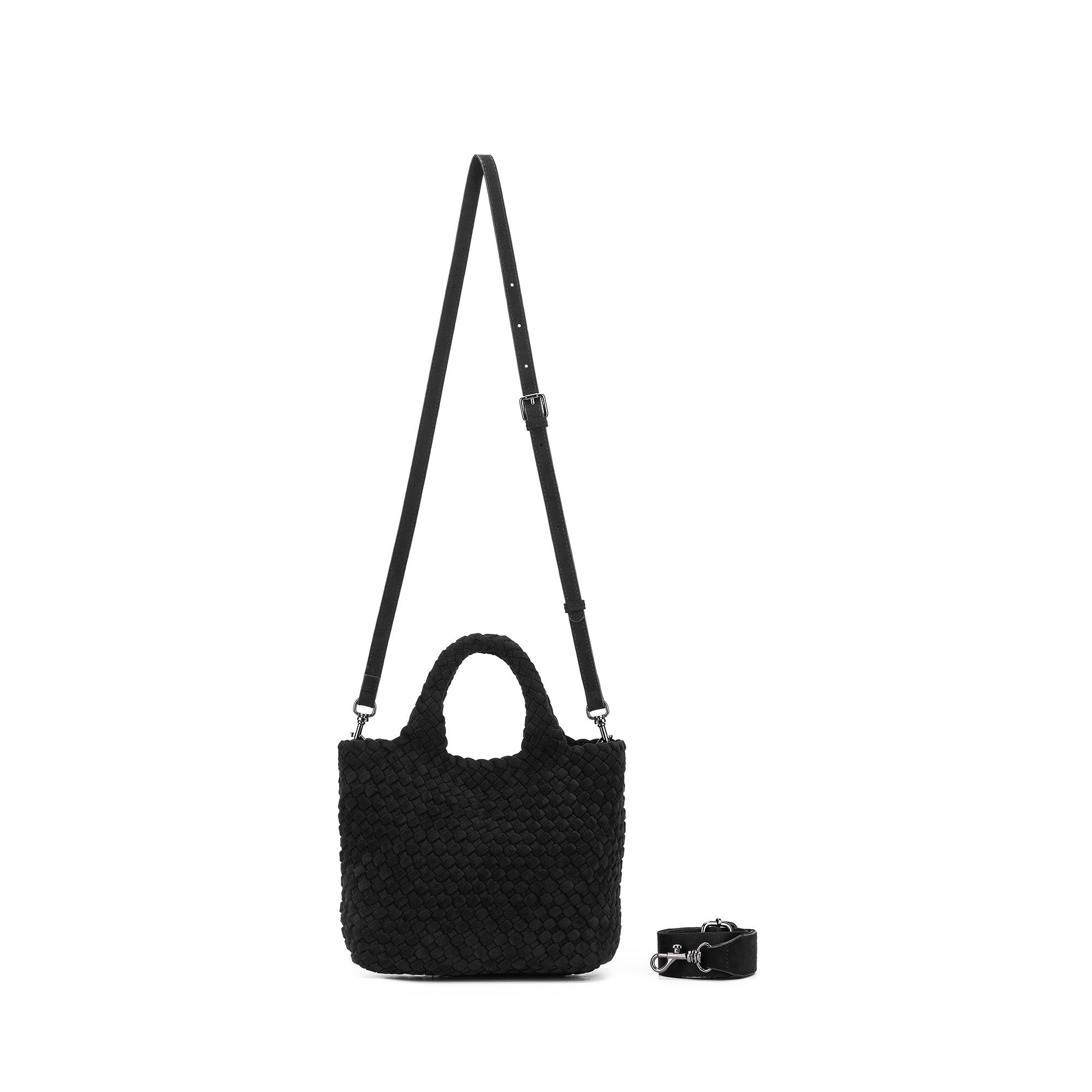 Cherie Black 2 Piece Suedette Mini Handbag