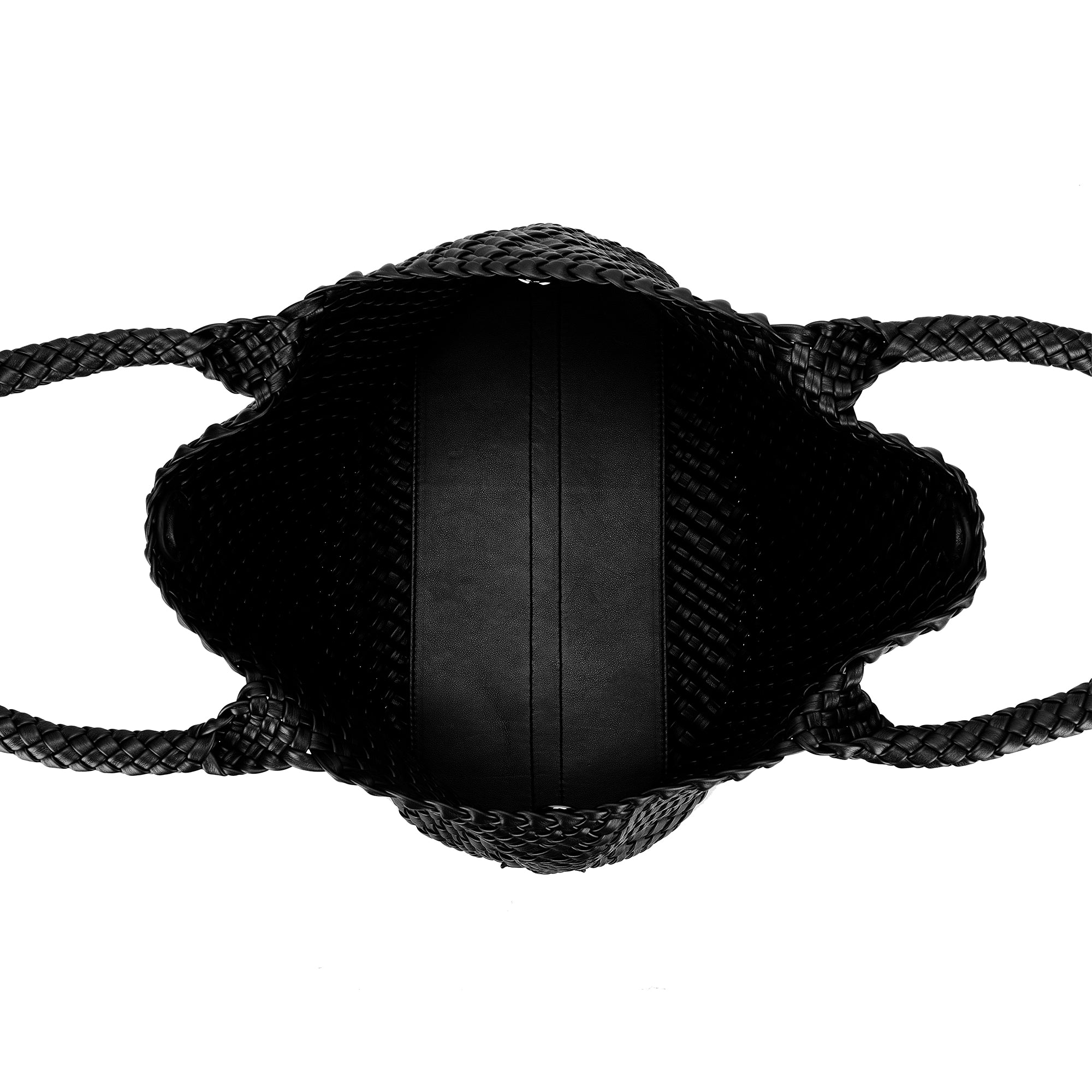 St Moritz Black 2 Piece Woven Handbag