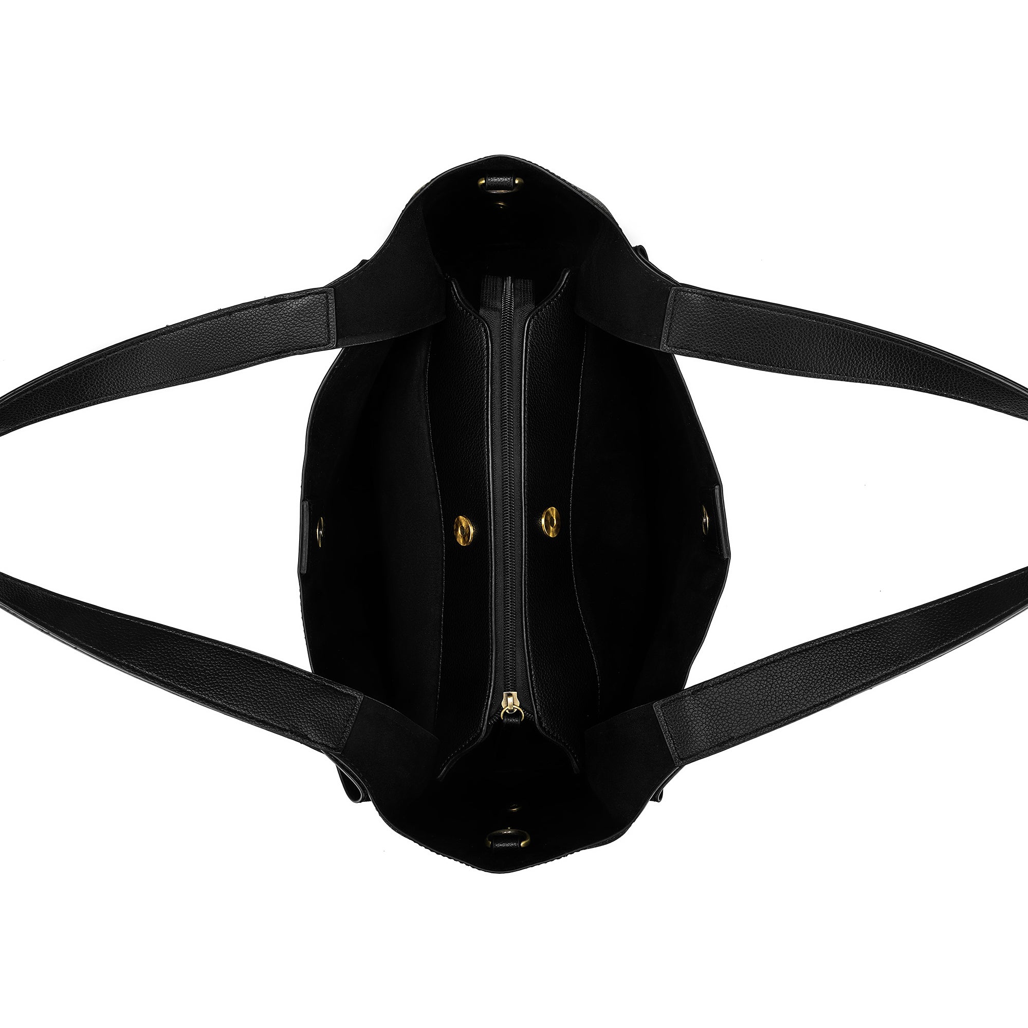 Sylvie Black 2 Piece Computer Crossbody Tote Bag