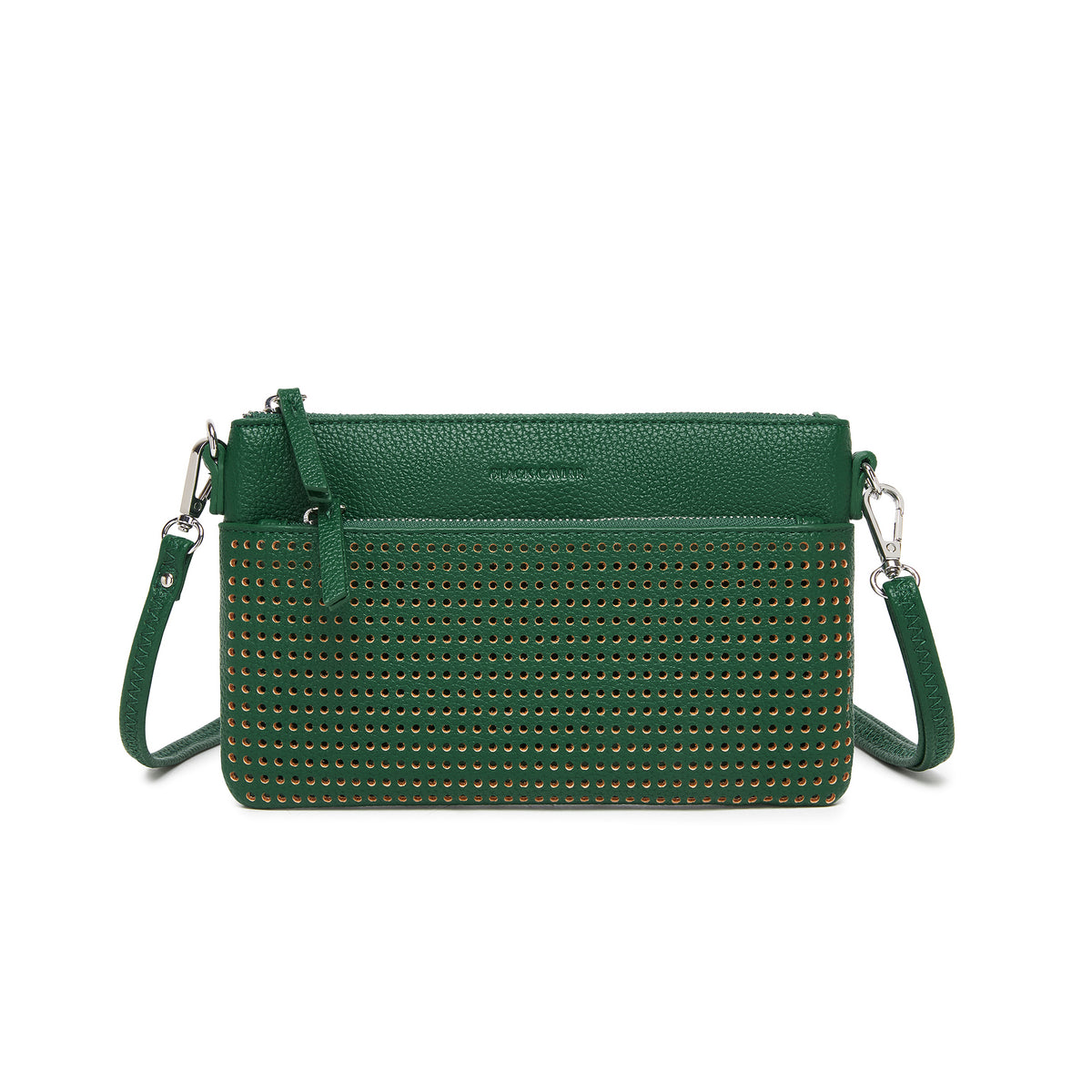 Milla Green Vegan Leather Crossbody & Clutch Bag