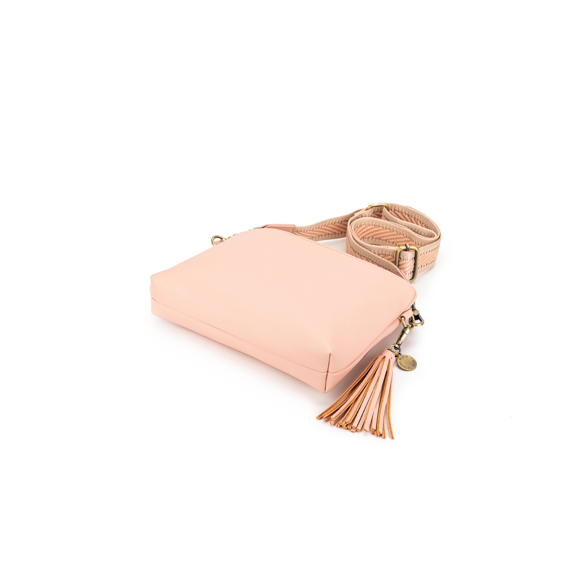 Maggie Pink 3 Compartment Crossbody Bag