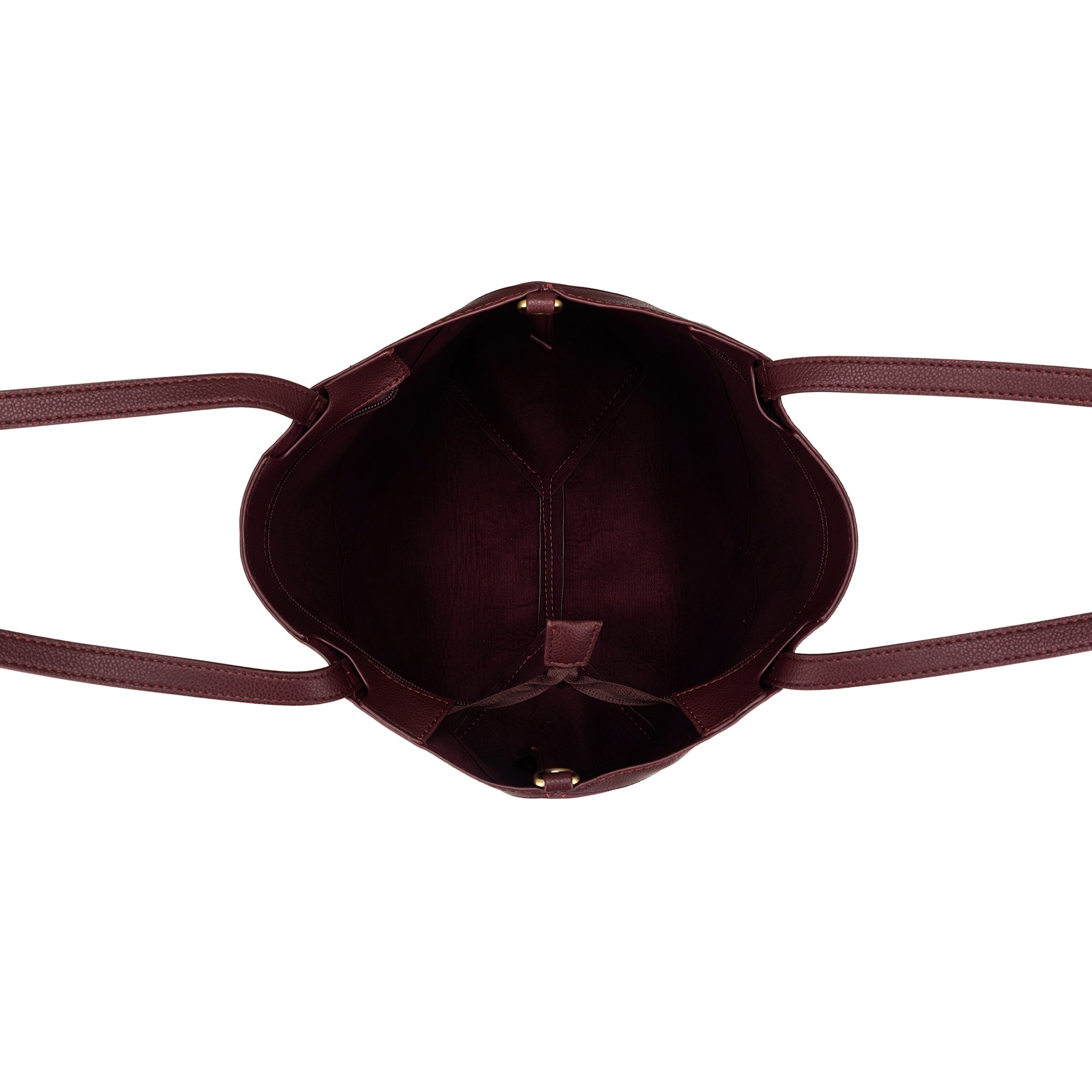 Renee Burgundy 3 Piece Suedette Handbag