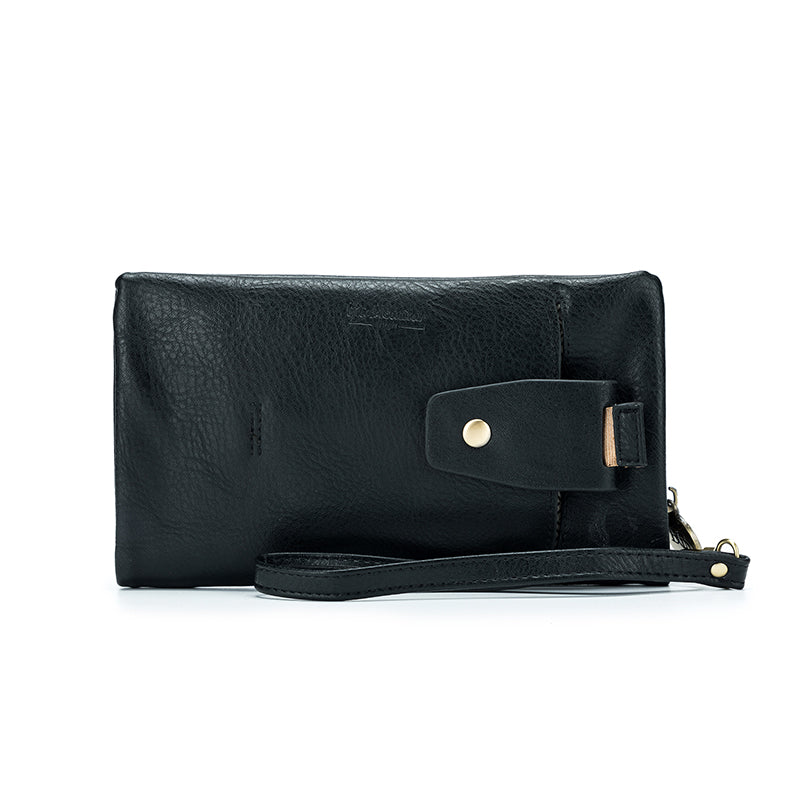 Sky Black Crossbody Wallet