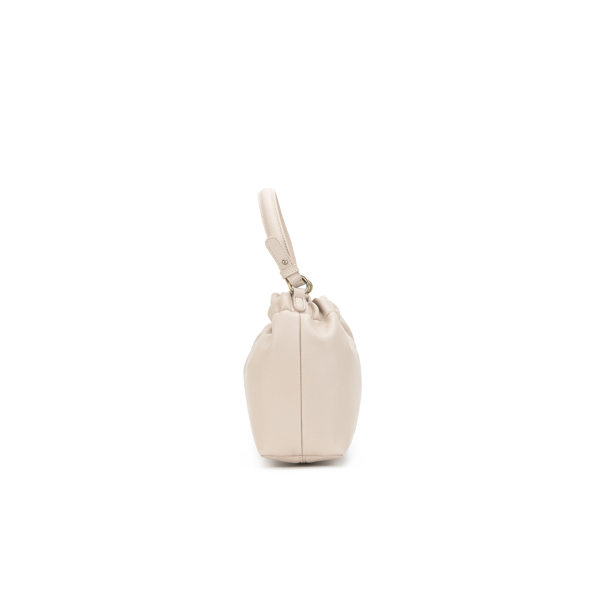 Catalina Oatmeal Bamboo Handle Crossbody Bag