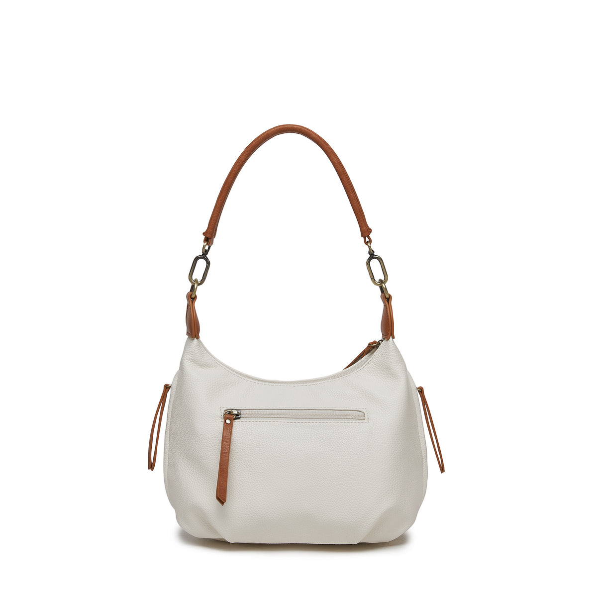 Carey White & Tan Crossbody Bag