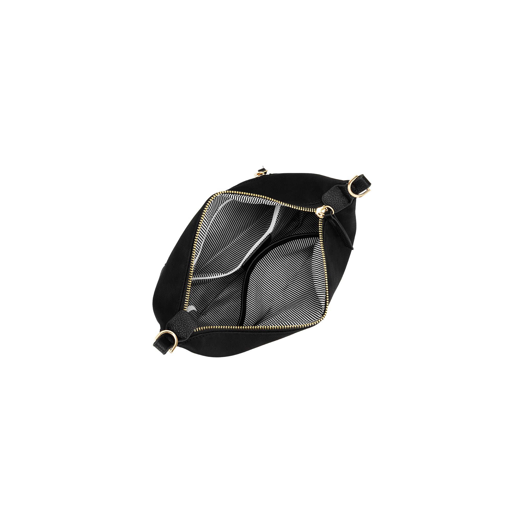 Robin Black Suedette Top Handle Crossbody Bag