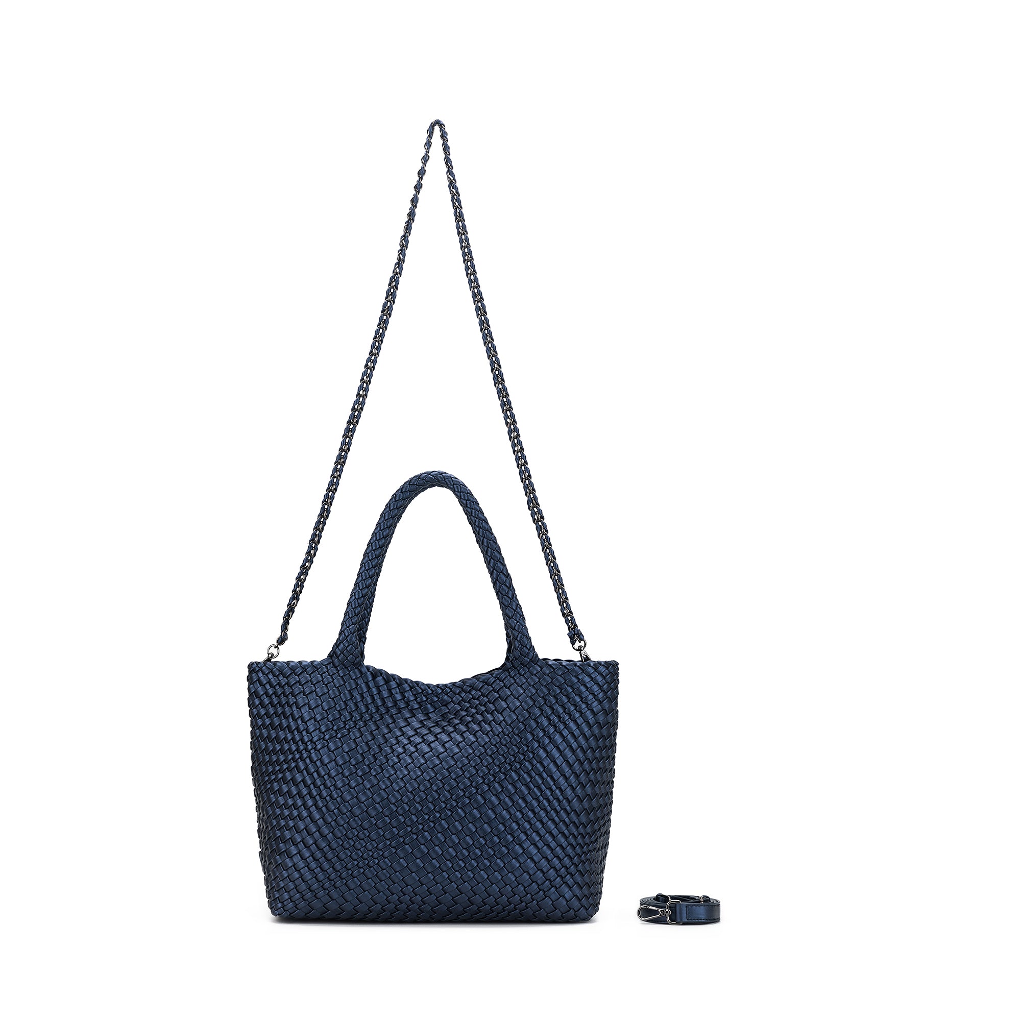 St Moritz Navy 2 Piece Woven Handbag