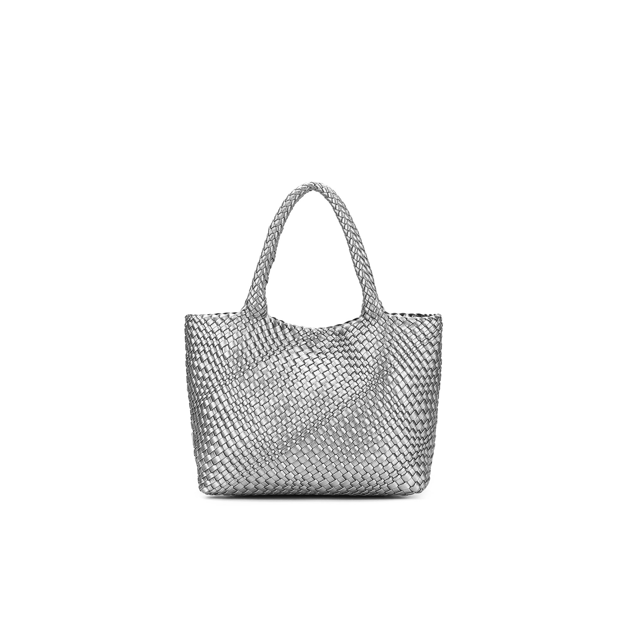 St Moritz Pewter 2 Piece Woven Handbag