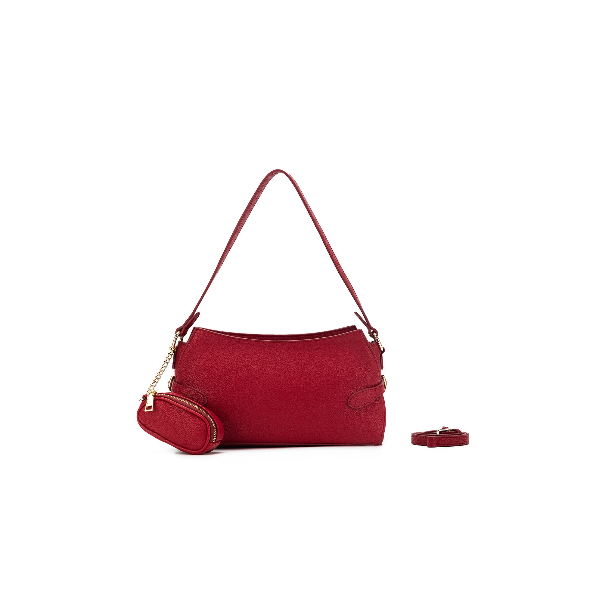 Messina Scarlet Red East West Shoulder Bag