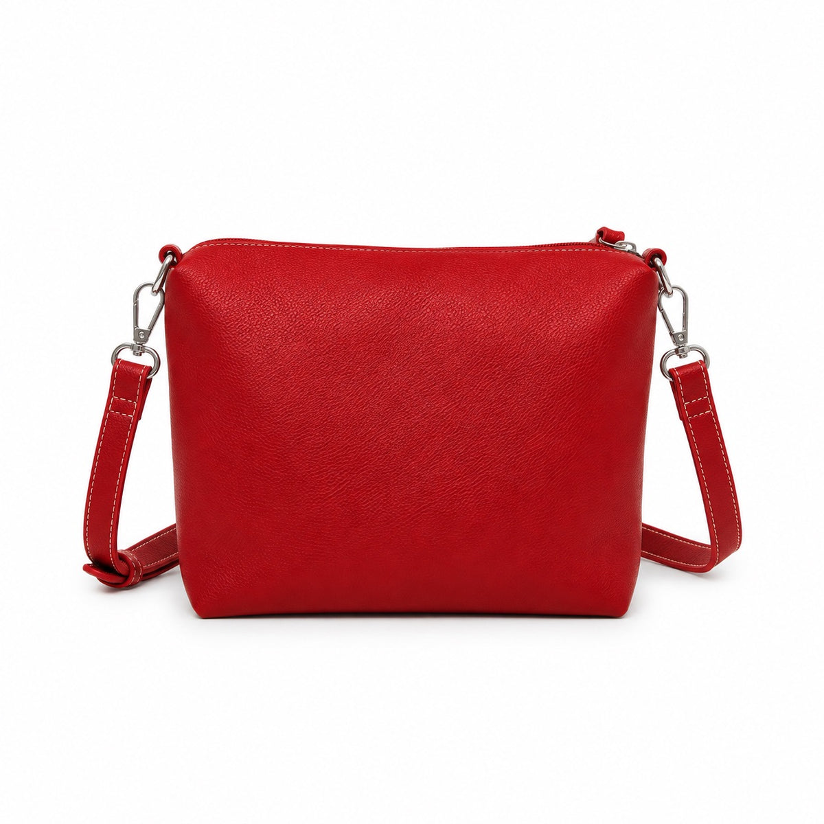 Aryana Red Vegan Leather Shoulder & Crossbody Bag