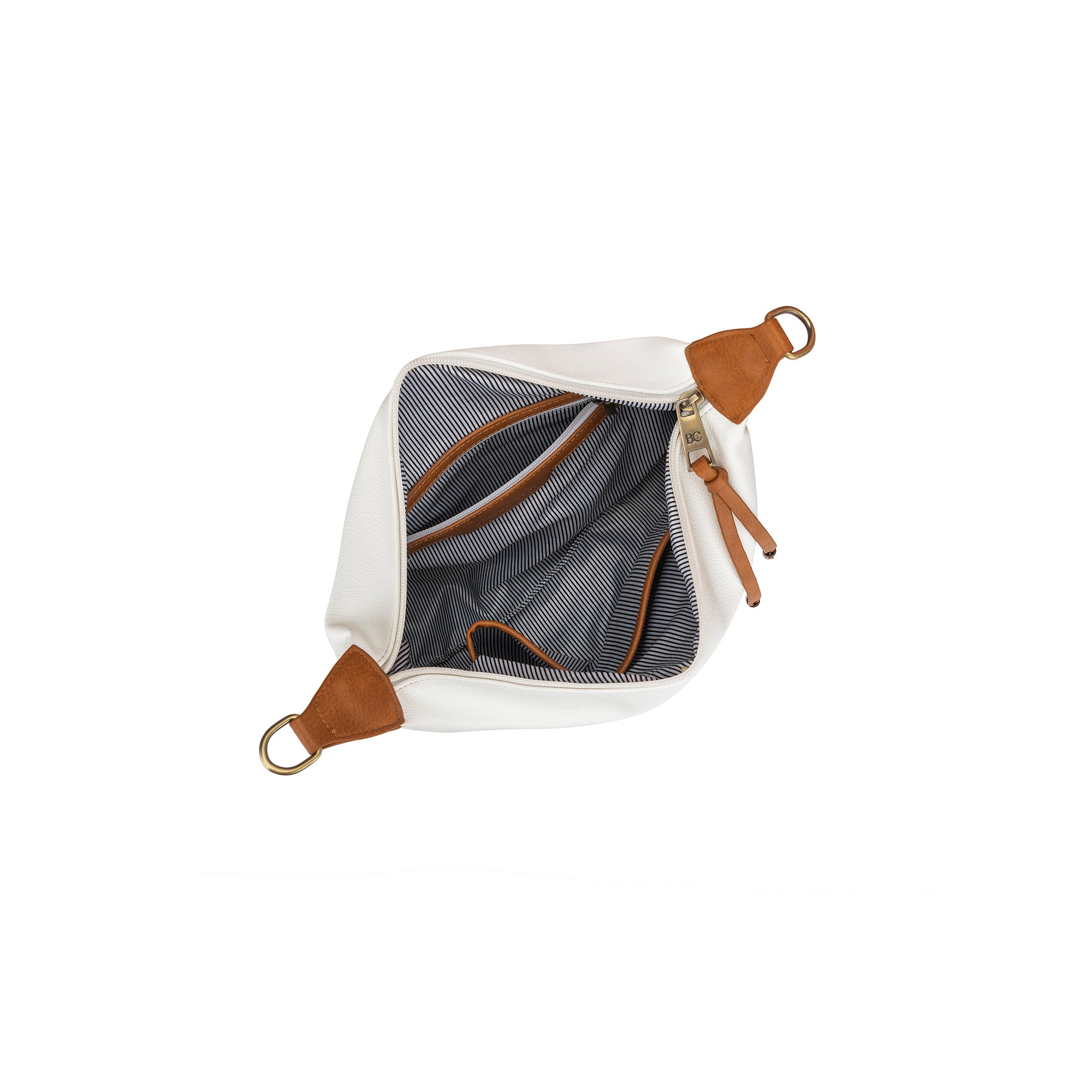 Dana White & Tan Crossbody Bag