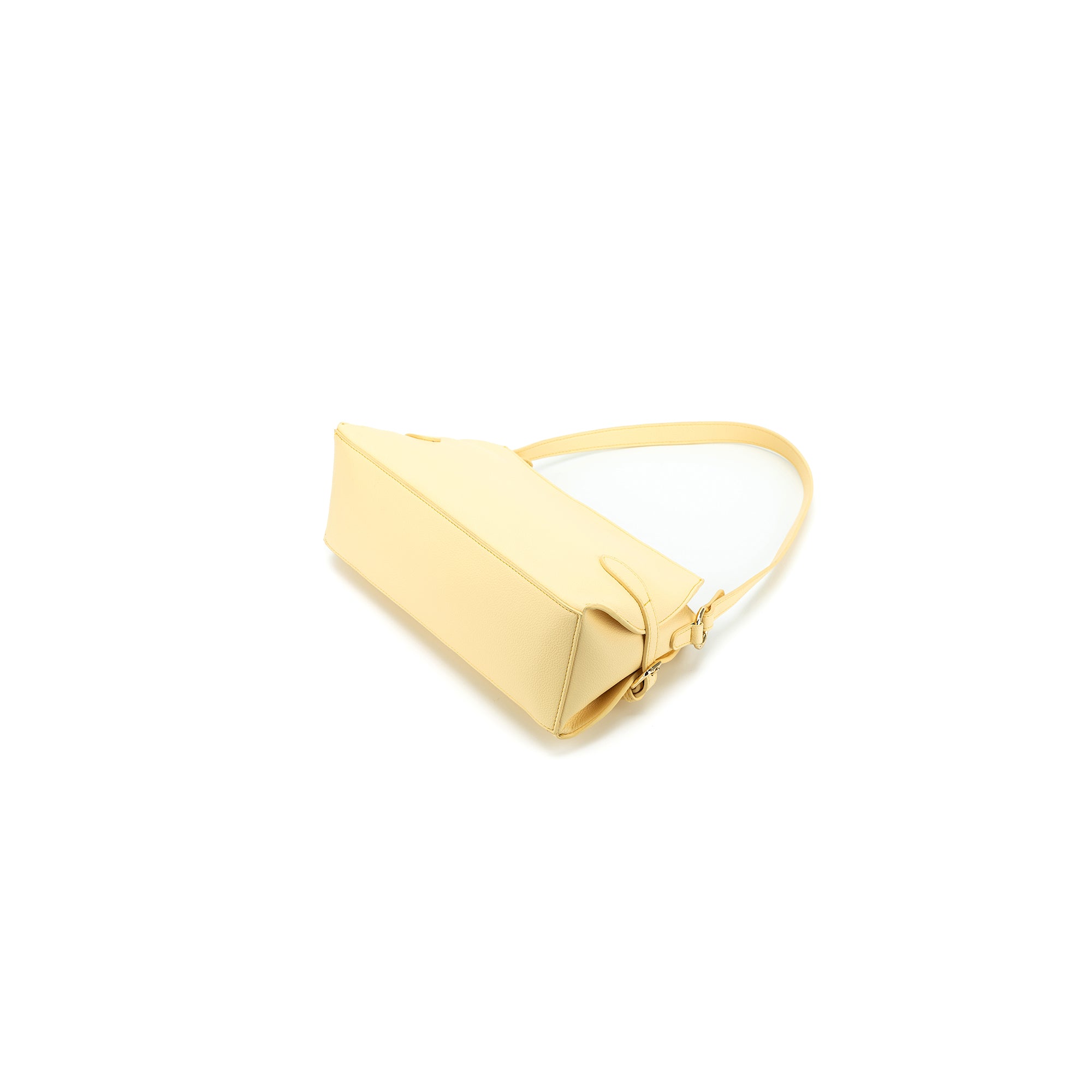 Messina Yellow Chiffon East West Shoulder Bag