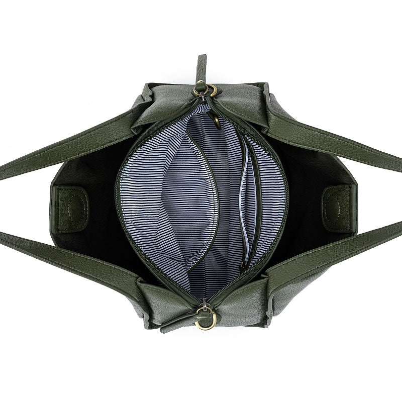 Astrid Deep Green 2 Piece Handbag